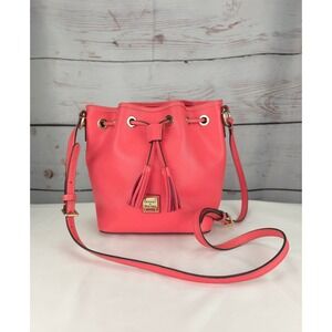 Dooney & Bourke Bubble Gum Pink Kendall Drawstring Crossbody Bag Purse